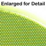 Fluorescent Lime Yellow 1" Vinyl Safety Dot - Enlarged for Detail